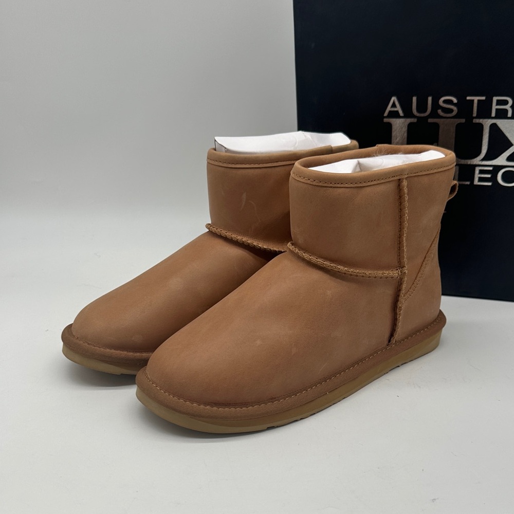 Australia Luxe Collective Tan Men's Leather Boots size 8 NWT